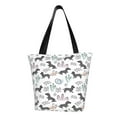 thumbnail image 1 of Fotbe Dachshund Dog Puppy Bolsa de Playa con Estampado, Bolsa de Hombro, Bolsa de Mano Espaciosa, Bolsa de Viaje Ligera, Bolsa de Compras Versátil, 1 of 6