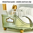 thumbnail image 5 of Dish Drying Rack with Drainboard, Kitchen Counter Dish Strainer with Sink Spout, Utensil Holder for Dish Draining, Space-Saving Kitchen Organizer Rack, 5 of 9