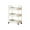 White #4, variant on Multi-tier Rolling Storage Cart with Armrests, Mobile Kitchen Bathroom Living Room Organizer Cart, Includes 1 Unit, Pink Green White Black Color Options