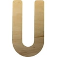 thumbnail image 1 of Wooden Kids Craft Letter U, Unfinished 20'' tall Bold Wood Letters, DIY School Alphabets, 1 of 3