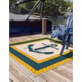 thumbnail image 3 of Unique Loom Outdoor Coastal Collection Area Rug - Anchor (7' 10" Square Ivory/Yellow), 3 of 9