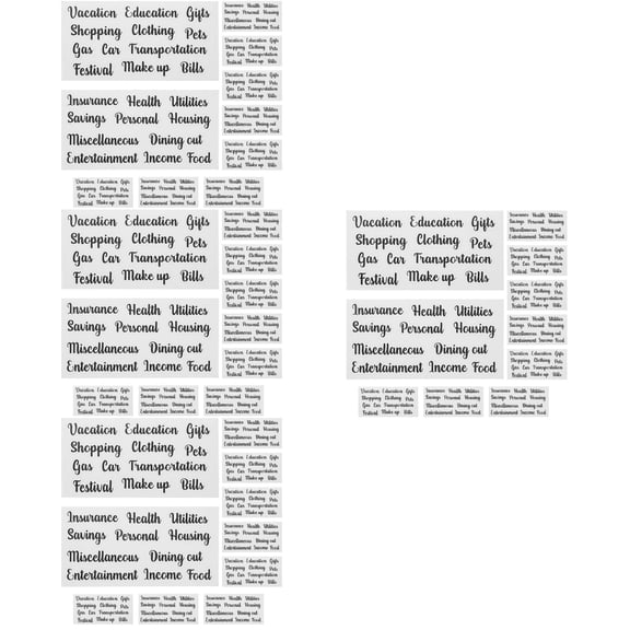 Set of 4 Binders Cash Stuffing Envelopes Budget Sticker