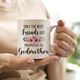 thumbnail image 2 of Godmother Mug, Godmother Gifts Coffee Mug, Pregnancy Announcement Mug Tea Cup Gifts for Friends Women, Mothers Day Gifts for Godmother, Promoted to Godmother Coffee Cups Ceramic 11oz, 2 of 5