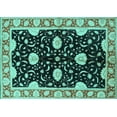 thumbnail image 1 of Ahgly Company Indoor Rectangle Oriental Turquoise Blue Industrial Area Rugs, 5' x 7', 1 of 4