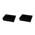 thumbnail image 4 of Toystoory Molde de silicona de 4 rejillas para cubitos de hielo antiadherente para bebés, utensilios para hornear de alimentos complementarios, Negro 2Conjunto, 4 of 6