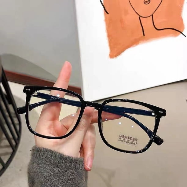 Gafas de miopía que cambian de color para mujer TR90 de color té frío, montura grande, estilo coreano, modernas y antiazules para hombres