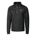 thumbnail image 2 of Men's Cutter & Buck Heather Charcoal Texas A&M Aggies Big & Tall Mainsail Sweater-Knit Half-Zip Jacket, 2 of 3