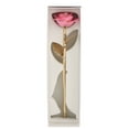 thumbnail image 1 of rosa chapado 24K oro rosa sumergido hojas doradas novia esposa regalo del día de San Valentín decoración de la boda rosa LHCER 1, 1 of 8