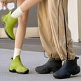 thumbnail image 3 of Rain Boots Women Non- Rubber High Top Unisex Rain Shoes Women Rain Boots (Black 6.5), 3 of 5