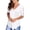 White, variant on Giftesty Womens Plus Size Women's Lace Short Sleeve V-Neck T-Shirt Loose Casual Summer Tee Tops