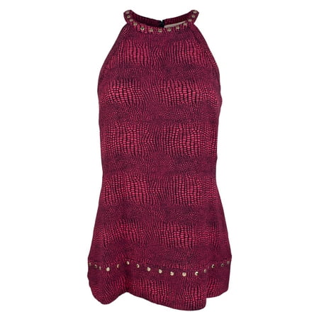 Women's Printed Studded Halter Top-ET-S