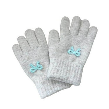 Children's Solid Color Yarn Gloves Outdoor Warm Knitted Gloves Ropa diaria para niños