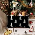 thumbnail image 2 of Christmas Pillow Covers 12x20 inch Christmas Tree Decorative Black Throw Pillow Covers Winter Famliy Decoration for Home Couch 040, 2 of 6