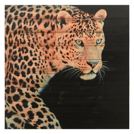 Empire Art Direct Panther Print on Solid Wood Wall Art, 36