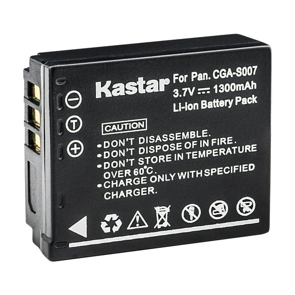 Kastar Battery Replacement for Panasonic CGA-S007, CGA-S007A, CGR-S007, CGAS007 and Panasonic DMC-TZ1 DMC-TZ2 DMC-TZ3 DMC-TZ4 DMC-TZ5 DMC-TZ11 DMC-TZ15 DMC-TZ50 Digital Camera
