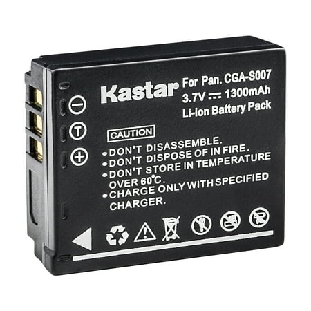 Kastar Battery Replacement for Panasonic CGA-S007 CGA-S007A CGR-S007 CGAS007 and Panasonic DMC-TZ1 DMC-TZ2 DMC-TZ3 DMC-TZ4 DMC-TZ5 DMC-TZ11 DMC-TZ15 DMC-TZ50 Digital Camera