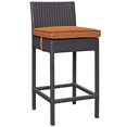 thumbnail image 3 of Modway Convene 5 Piece Outdoor Patio Pub Set in Espresso Orange, 3 of 4