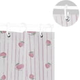 thumbnail image 5 of Coolnut Strawberry Stripes Pink Shower Curtain Bathroom Decor Watercolor Shower Curtain Sets Fabric Cloth Bathroom Curtains with Hooks 60x72 Inch, 5 of 6