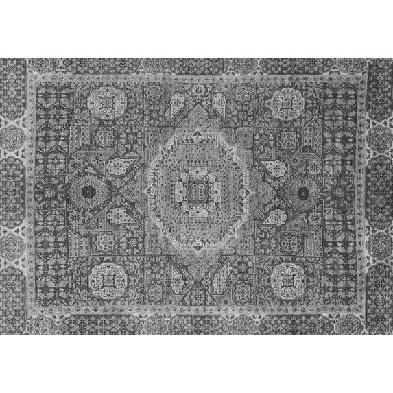 Ahgly Company Indoor Rectangle Abstract Gray Modern Area Rugs, 7' x 10'