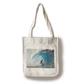 thumbnail image 1 of Venice Beach, California - Surfer in Perfect Wave - Lantern Press Photography (100% Cotton Tote Bag - Reusable), 1 of 1