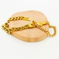 thumbnail image 6 of Uloveido Gold Plated His and Hers Square Heart Lock Bracelet Matching Bangles Set for Him and Her, Cuban Chain Bracelets for Couples Y853(gold), 6 of 7