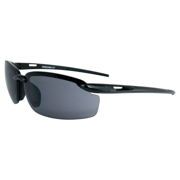 Birdz Eyewear Stealth Sunglasses Black Semi Frame w/Smoke Lenses