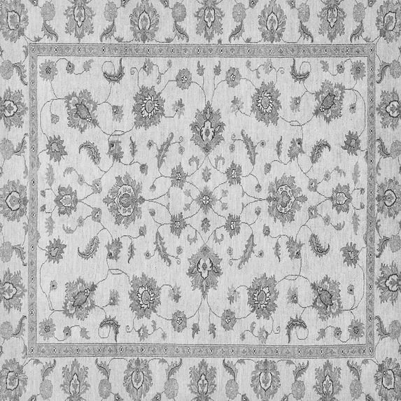 Ahgly Company Indoor Square Oriental Gray Traditional Area Rugs, 5' Square