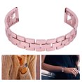 thumbnail image 5 of Correa de muñeca de acero inoxidable de moda para mujer para pulsera Fitbit Versa reloj inteligente BandRose oro, 5 of 5