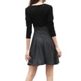 thumbnail image 5 of INSPIRE CHIC Vestido De A-Línea Por Encima De La Rodilla Color De Contraste Mangas Largas Para Mujer - Gris/M, 5 of 5