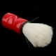 thumbnail image 5 of Brocha de afeitar de nailon Salon Density con mango de nudo duro para barba y bigote rojo, 5 of 9