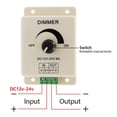 thumbnail image 6 of JIAHAOO 12V/24V LED Strip Light Dimmer Switch Knob Control 8A Adjustable Brightness for LED Lamps and Strip Lights Decor, 6 of 8