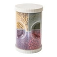 thumbnail image 2 of Contenedor de cereales de 2,5 L con 4 compartimentos, hermético y multiusos. Organizador para alimentos secos. Blanco, 2 of 5