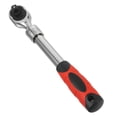 thumbnail image 1 of Clé Télescopique 3/8 Pouce Tête Pivotante Tête Flexible à Cliquet Libération Rapide Facile à Utiliser Tête Ronde (Rouge), 1 of 8