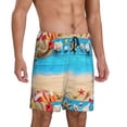 thumbnail image 2 of Wukai Boards and Beach Men’s Short Pajama Pants With Pockets Soft Sleep Pj Shorts for Men-X-Large, 2 of 6