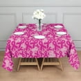 thumbnail image 3 of Pink Breast Cancer Square Tablecloth,Waterproof Square Table Cover,Wipeable Spillproof Washable Table Cover for Home Kitchen Party Decor 52"x52"(132x132cm), 3 of 6