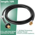 thumbnail image 4 of F273704 10FT Propane Hose Adapter Compatible With Mr Heater Big Buddy Series, Fits Mr Buddy Heater to Propane Tank MH9BX MH18B, Assembly Hose Adapter, 4 of 5