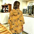 thumbnail image 2 of FGVCTG Halloween Sweatshirts for Women Drawstring 3/4 Sleeve Halloween Hoodie Ghost Graphic Spooky Oversized Pullover Hoodies Yellow 2XL, 2 of 6