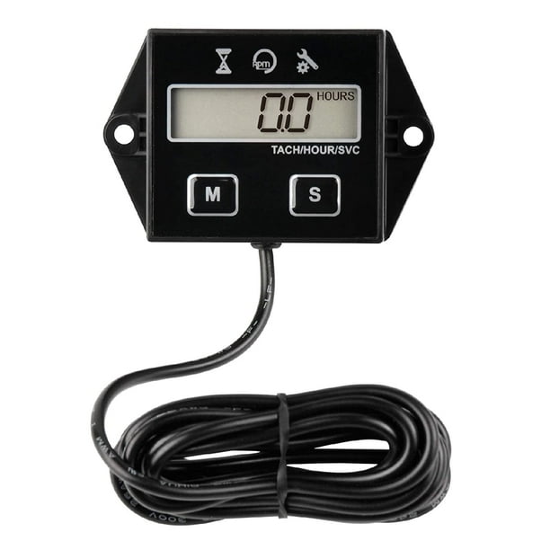 Runleader Digital Tach/Hour Meter Tachometer, Maintenance Reminder, User Shutdown , Use for ZTR