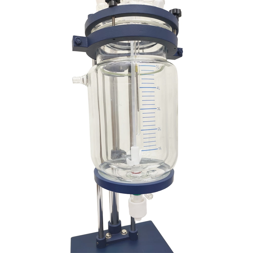 Jacketed Glass Reactor Vessel with Digital Display Double-Layer Chemical lab 5L