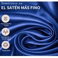 thumbnail image 4 of Juego De Sábanas Matrimonial De Satín Lujosas Modelo Azul, 4 of 4