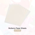 thumbnail image 7 of Uxcell Natural Fiber Mulberry Paper Sheets Tissue Washi Paper Design for DIY Craft Origami Card Making Cream White 6x8 Inch, 7 of 7