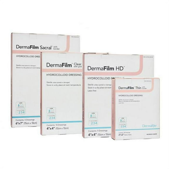 Dermarite DM00239E 4 x 4 in. DermaFilm HD Hydrocolloid Dressing