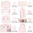thumbnail image 3 of Livhil 8Pcs Packing Cubes for Luggage, Packing Cubes for Travel Luggage Packing Organizers (Bow), 3 of 8