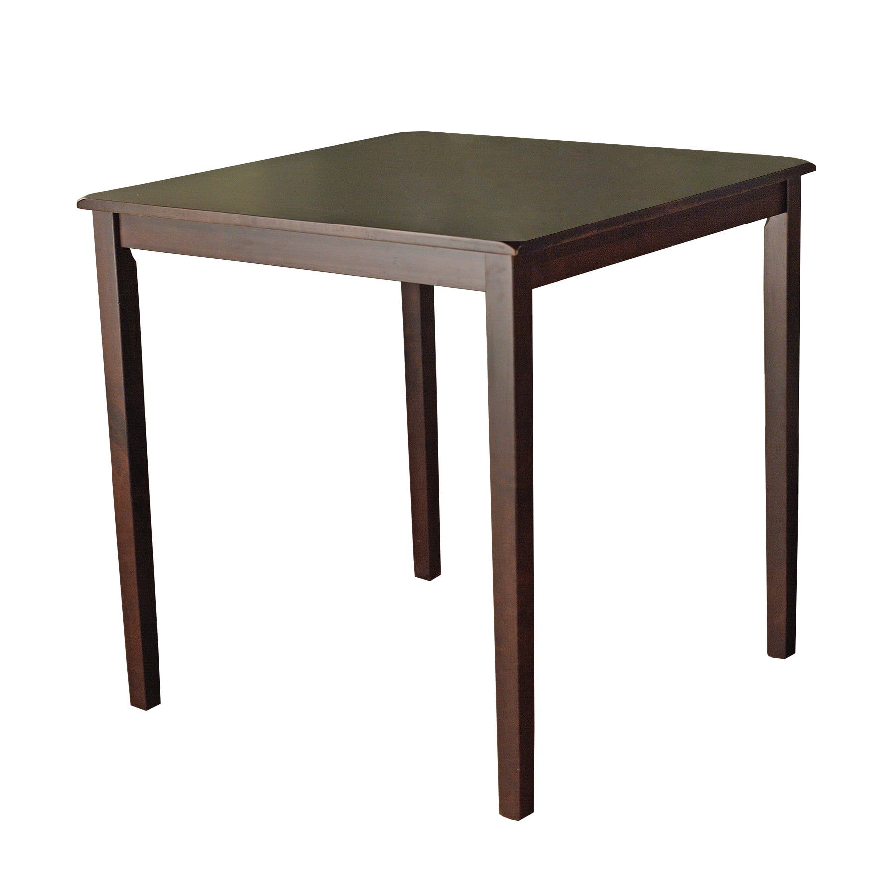 Espresso Shaker Style Counter-Height Dining Table, Solid Wood, 35.5" Square Top, Seats 4