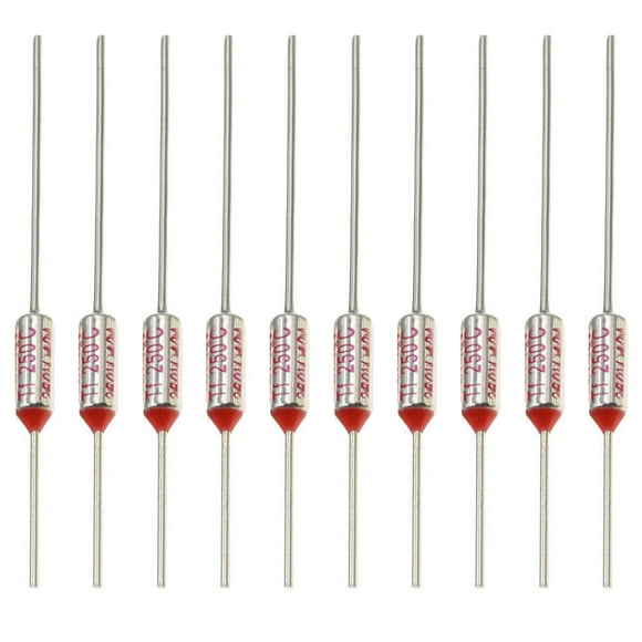 Pack of 10 Circuit Cut Off Temperature Thermal Cutoffs Fuse AC250V 10A