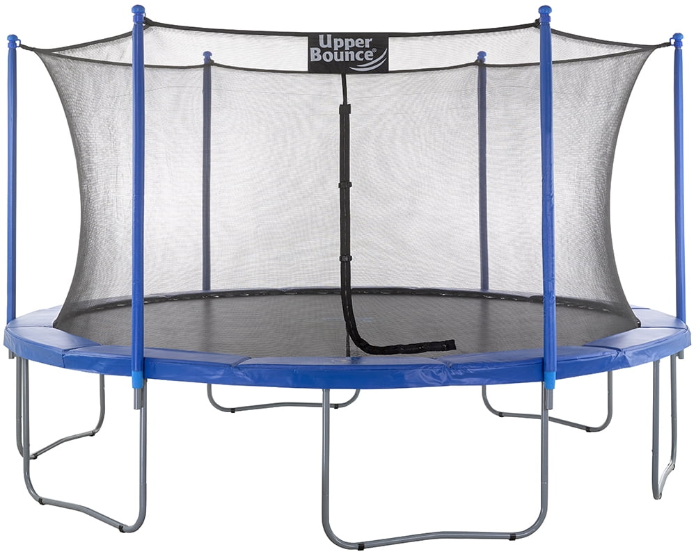 Upper Bounce 16Foot Trampoline, with Enclosure Net, Blue