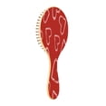 thumbnail image 2 of Wood Paddle Brush with Cushion & Round Hair Brush Candy Cane-shaped Hearts Pattern Detangling Brush for All Hair Types, 2 of 7