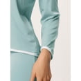 thumbnail image 5 of INSPIRE CHIC Women's Lounge Sets Long Sleeves Knit Pullover Tops with Pants Pajama Sets XS Light Blue, 5 of 6
