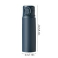 thumbnail image 3 of Kchsji 316 Stainless Steel Insulated Water Bottle 500ml Vacuum Flask Keeps Hot Cold 12 Hours Leak Proof Portable Handle Shoulder Strap Straw Cup Travel Sports School BPA FreeBlue, 3 of 6