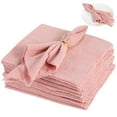 thumbnail image 2 of 12 PCS Pink Cotton Linen Napkins, Tassel Edge Table Napkins, Light Pink Cloth Napkins, Decorative Dining Napkins for Weddings, Parties, Photo Props, Everyday Use, 2 of 6